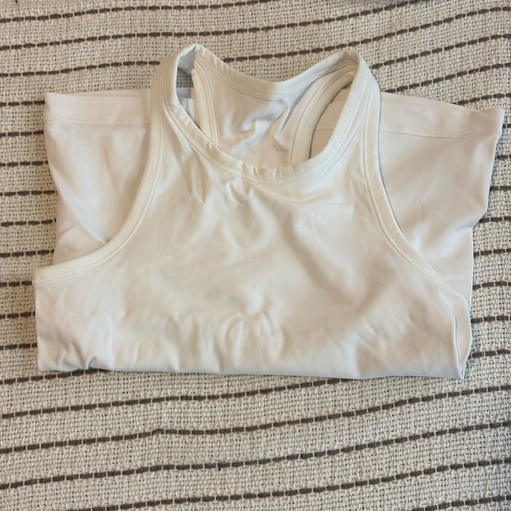 White buttery soft Athletic tank top